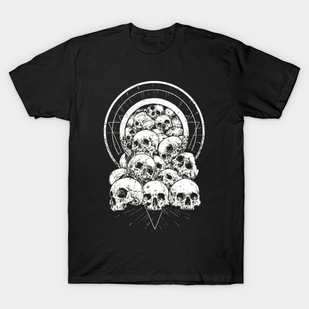 Skulls to the Throne of Skulls! T-Shirt by mr.Ruin